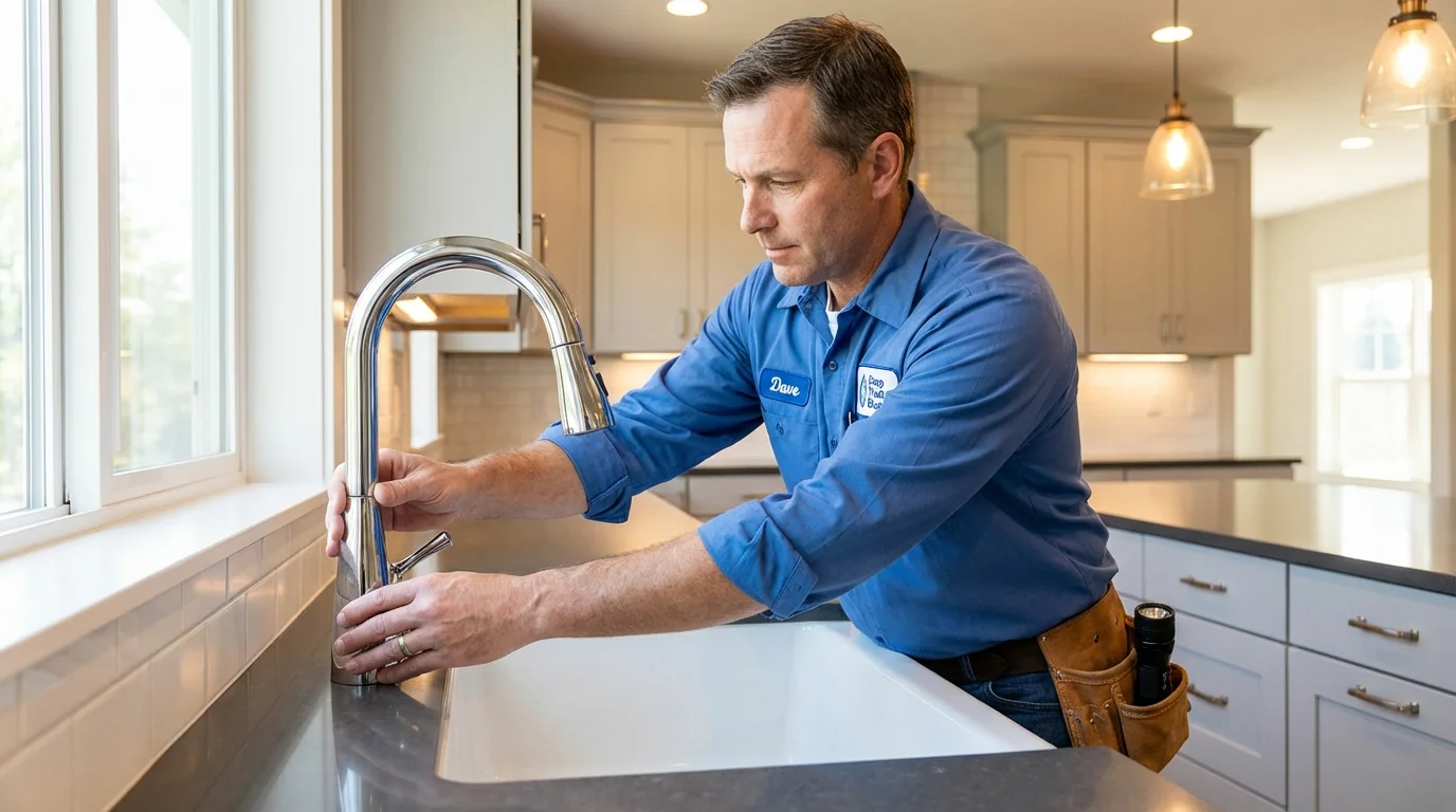 Kitchen faucet installation by Johns Plumbing LLC in Loudon